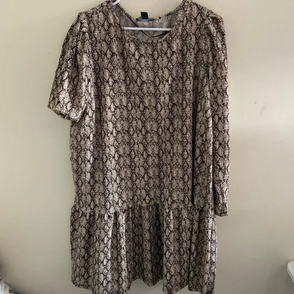Rita Ora Snake Print Dress Primark Primark Dresses 33primark Long Sleeve  Floral Printed Tunic Dress Size